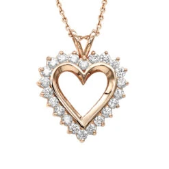 14K Yellow Gold Round Diamond Heart Necklace 1.76ct 8 14K Yellow Gold Round Diamond Heart Necklace 1.76ct -Urban Jewels Shop 14k gold round diamond heart necklace 176ct p 27748 ro