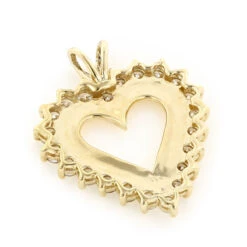 14K Yellow Gold Round Diamond Heart Necklace 2.64ct 8 14K Yellow Gold Round Diamond Heart Necklace 2.64ct -Urban Jewels Shop 14k gold round diamond heart necklace 264ct p 27747 backye