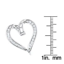Round Diamonds Designer Heart Pendant 0.62ct 14K White Gold -Urban Jewels Shop 14k gold round diamond heart pendant 062ct p 27835 rulerwh