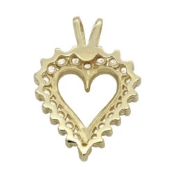 14K Yellow Gold Round Diamond Heart Pendant 0.80ct 3/4in (18mm) -Urban Jewels Shop 14k gold round diamond heart pendant 080ct p 27832 backye