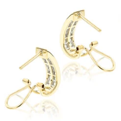 14K White Gold Round Diamond Hoop Earrings 0.63ct 9 14K White Gold Round Diamond Hoop Earrings 0.63ct -Urban Jewels Shop 14k gold round diamond hoop earrings 063ct p 134 backye