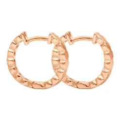14K Yellow Gold Round Diamond Hoop Huggie Earrings 0.16ct -Urban Jewels Shop 14k gold round diamond hoop huggie earrings 016ct p 6827 backro