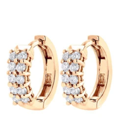 14K Yellow Gold Round Diamond Huggie Earrings 0.44ct -Urban Jewels Shop 14k gold round diamond huggie earrings 044ct p 6032 ro
