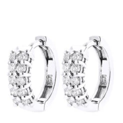 14K Yellow Gold Round Diamond Huggie Earrings 0.44ct -Urban Jewels Shop 14k gold round diamond huggie earrings 044ct p 6032 wh