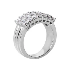 14K White Gold Round Diamond Ladies Ring 1.30ct 8.4mm -Urban Jewels Shop 14k gold round diamond ladies ring 130ct p 29139 back white