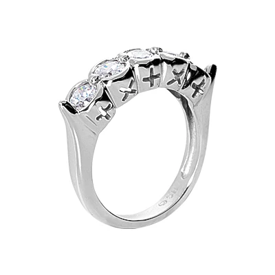 14K White Gold Round Diamond Ladies Ring 1.50ct 6.2mm 3 14K White Gold Round Diamond Ladies Ring 1.50ct 6.2mm - Image 3