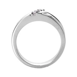 14K White Gold Round Diamond Men's Wedding Ring 0.15ct -Urban Jewels Shop 14k gold round diamond mens wedding ring 015ct p 25632 back white 20220426
