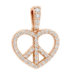 14K White Gold Round Diamond Peace Sign Heart Pendant 0.63ct 10 14K White Gold Round Diamond Peace Sign Heart Pendant 0.63ct -Urban Jewels Shop 14k gold round diamond peace sign heart pendant 063ct p 27782 ro