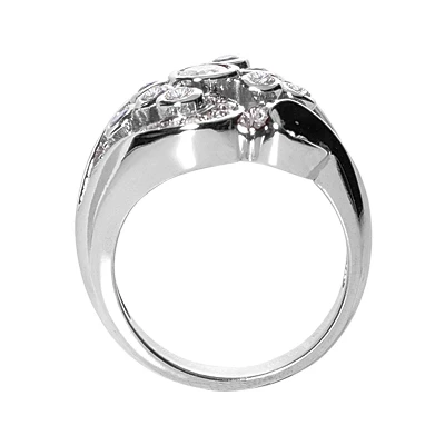 14K White Gold Round Diamond Right Hand Ladies Ring 0.78ct 3 14K White Gold Round Diamond Right Hand Ladies Ring 0.78ct - Image 3