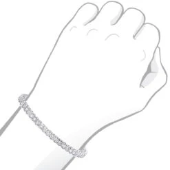 Round Diamond 14K White Gold Women's Tennis Bracelet 4.70ct 12 Round Diamond 14K White Gold Women's Tennis Bracelet 4.70ct -Urban Jewels Shop 14k gold round diamond tennis bracelet 470ct p 260 bodwh