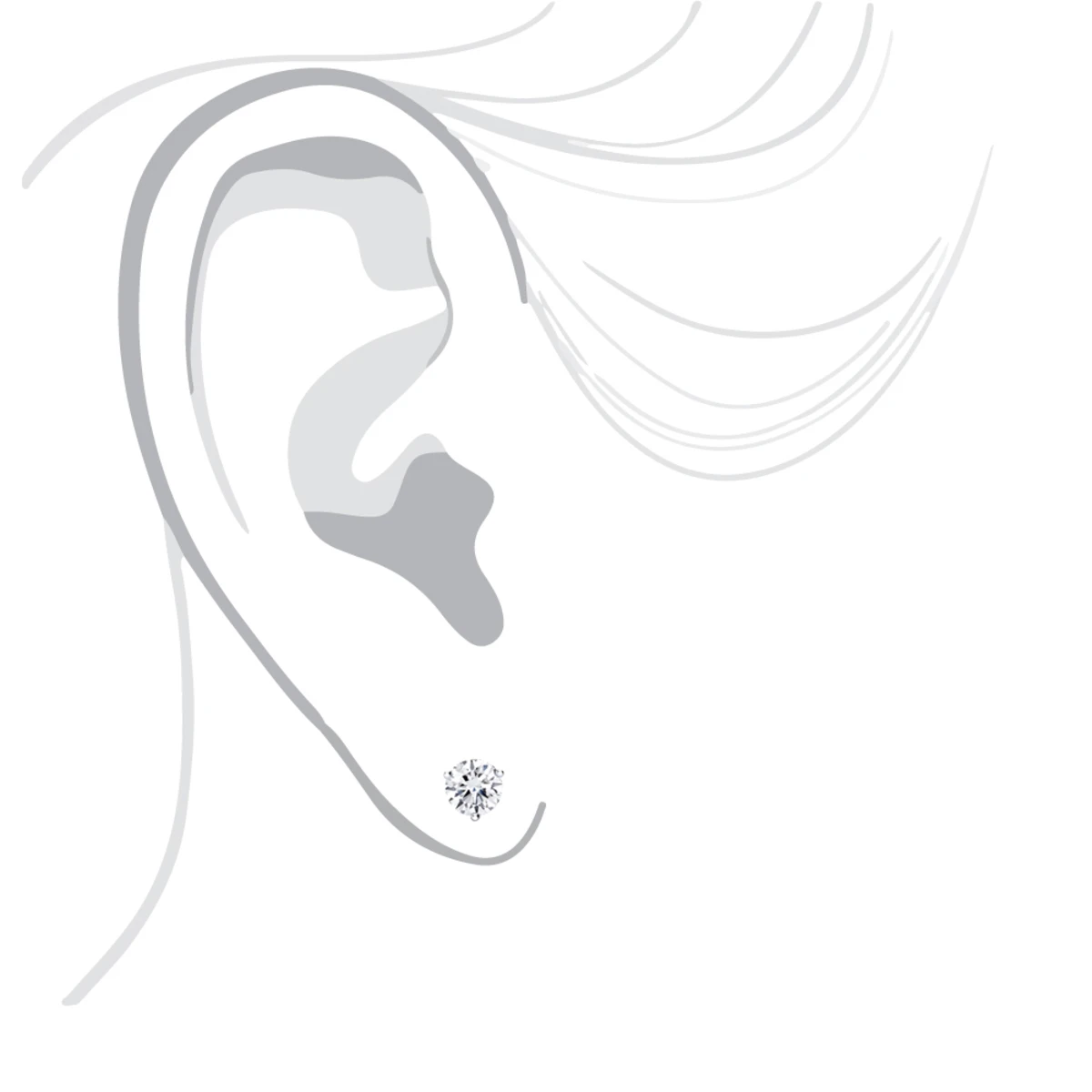 14K White Gold Solitaire Round Diamond Martini Stud Earrings 1.5ct 5 14K White Gold Solitaire Round Diamond Martini Stud Earrings 1.5ct - Image 5