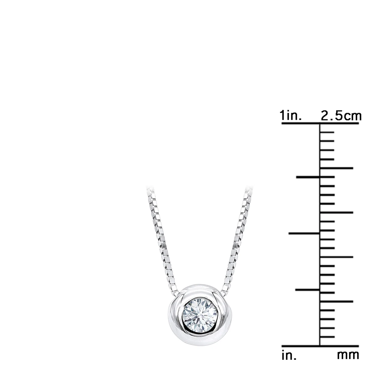 14K White Gold Solitaire Round Diamond Necklace Ladies Pendant With Chain 0.25ct 6 14K White Gold Solitaire Round Diamond Necklace Ladies Pendant With Chain 0.25ct - Image 6