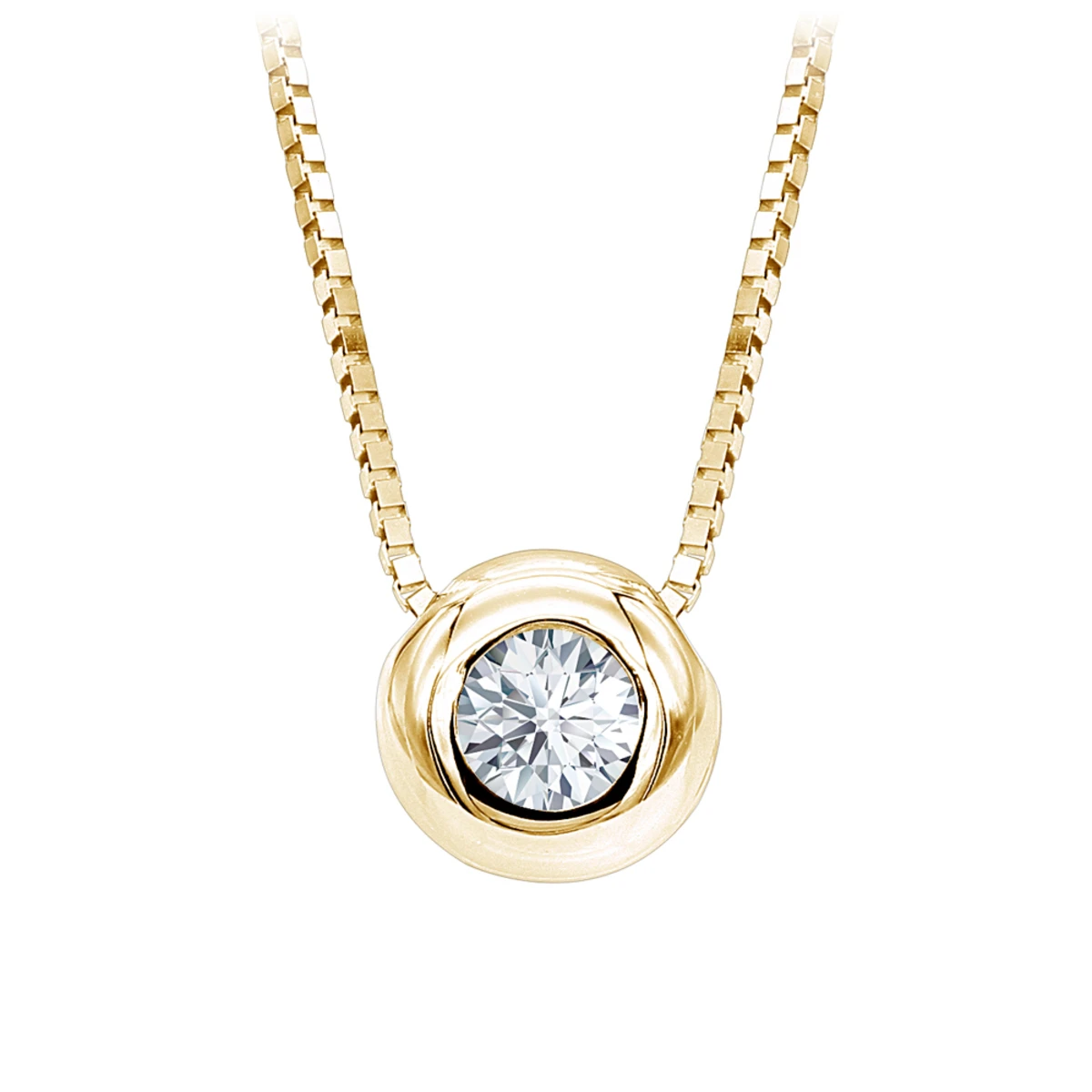 14K White Gold Solitaire Round Diamond Necklace Ladies Pendant With Chain 0.25ct 2 14K White Gold Solitaire Round Diamond Necklace Ladies Pendant With Chain 0.25ct - Image 2