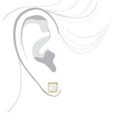 14K Yellow Gold Square Shaped Diamond Stud Earrings 0.41ct -Urban Jewels Shop 14k gold square shaped diamond stud earrings 041ct p 5934 bodye