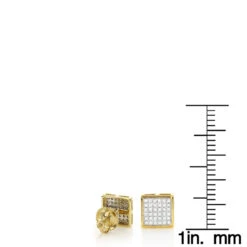 14K Yellow Gold Square Shaped Diamond Stud Earrings 0.41ct -Urban Jewels Shop 14k gold square shaped diamond stud earrings 041ct p 5934 rulerye