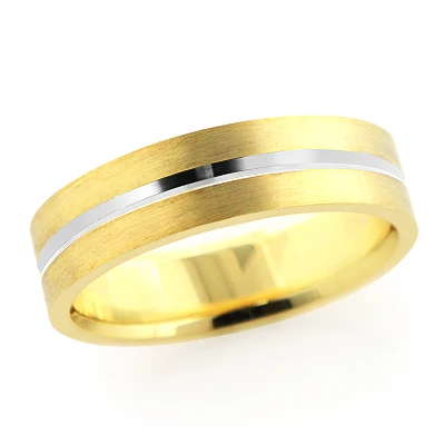 14K Yellow Gold Stripe Wedding Band For Men 6mm Wide 1 14K Yellow Gold Stripe Wedding Band For Men 6mm Wide