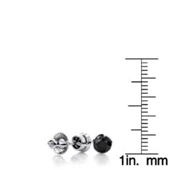 14K White Gold Black Diamonds Stud Earrings 1 Carat 5mm Bezel Setting 11 14K White Gold Black Diamonds Stud Earrings 1 Carat 5mm Bezel Setting -Urban Jewels Shop 14k gold stud earrings with black diamonds 1 carat p 6047 rulerwh