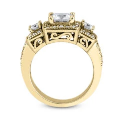 14K White Gold Unique Diamond Engagement Ring 0.94ct 4.2mm -Urban Jewels Shop 14k gold unique diamond engagement ring 094ct p 24081 additional yellow