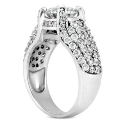 14K White Gold Unique Diamond Engagement Ring 1.54ct -Urban Jewels Shop 14k gold unique diamond engagement ring 154ct p 23593 back white 20220426