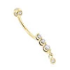 14K Yellow Gold Upscale Quality 0.41ct Diamond Belly Ring