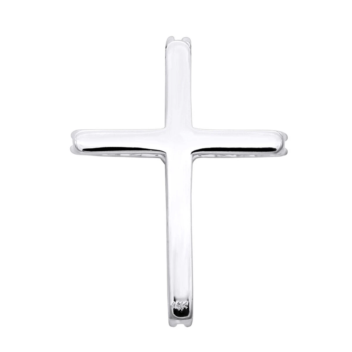 14K White Gold VS Diamond Cross Pendant For Men & Women 1.6Ct 4 14K White Gold VS Diamond Cross Pendant For Men & Women 1.6Ct - Image 4