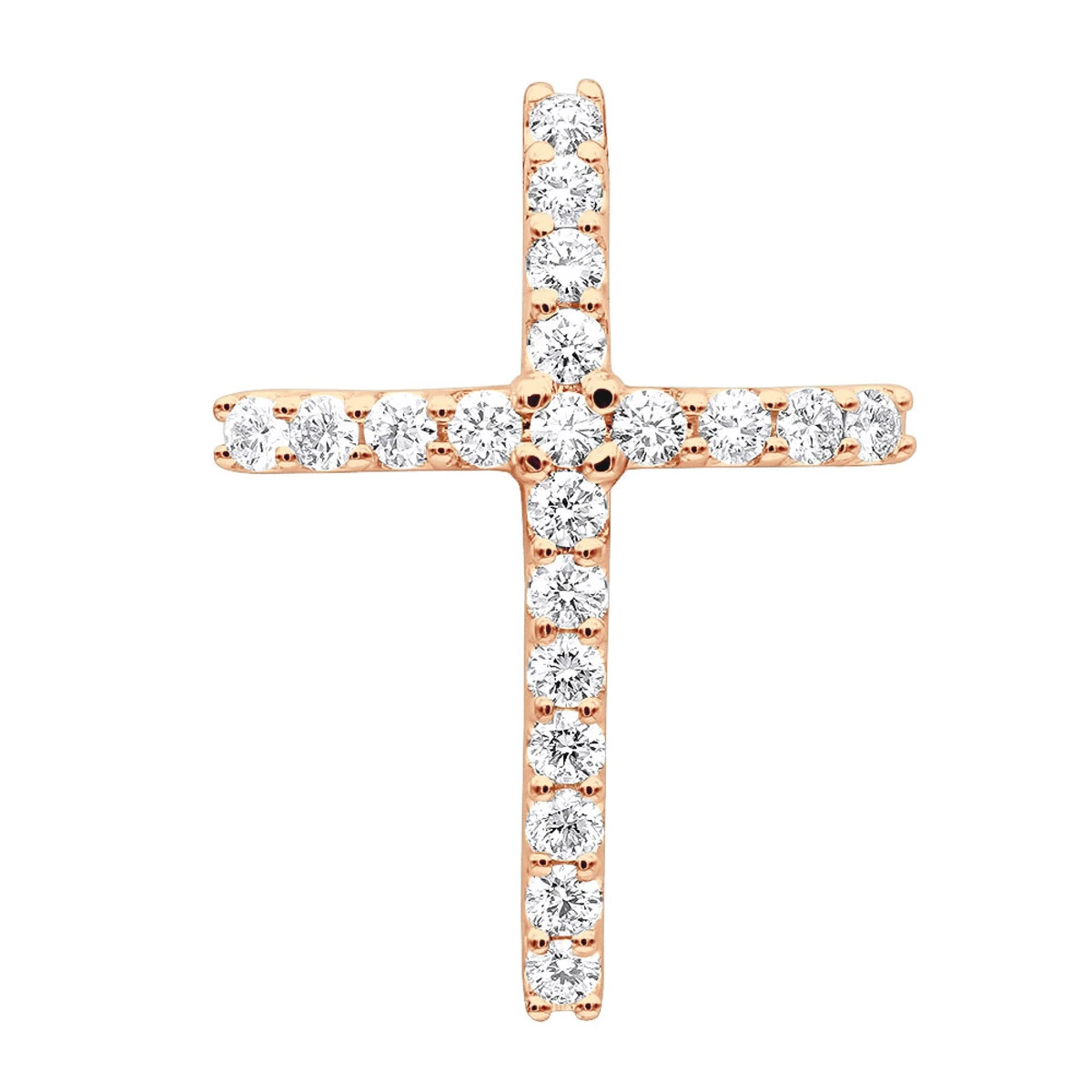 14K White Gold VS Diamond Cross Pendant For Men & Women 1.6Ct 3 14K White Gold VS Diamond Cross Pendant For Men & Women 1.6Ct - Image 3