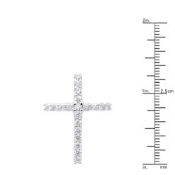 14K White Gold VS Diamond Cross Pendant For Men & Women 1.6Ct 15 14K White Gold VS Diamond Cross Pendant For Men & Women 1.6Ct -Urban Jewels Shop 14k gold vs diamond cross pendant for men women 16ct 000798 rulerwh