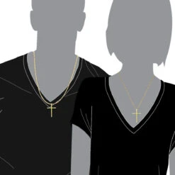 14K Yellow Gold White And Yellow Diamond Cross Pendant 0.72ct -Urban Jewels Shop 14k gold white and yellow diamond cross pendant 072ct p 6606 bodye