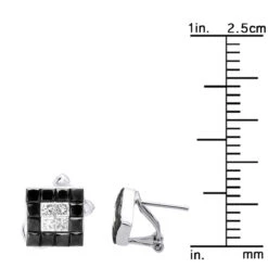 14K White Gold White Black Diamonds Stud Earrings 1.45ct -Urban Jewels Shop 14k gold white black diamonds stud earrings 145ct p 5707 ruler white 20220227