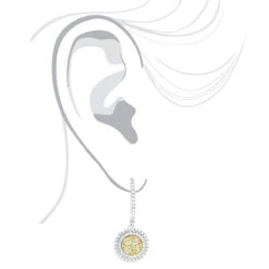 14K White Gold White Yellow Diamond Circle Earrings Hoop Dangles By Luxurman 2ct 10 14K White Gold White Yellow Diamond Circle Earrings Hoop Dangles By Luxurman 2ct -Urban Jewels Shop 14k gold white yellow diamond circle earrings hoop dangles by luxurman 2ct bodwh