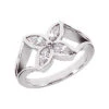 14K White Gold Women's Diamond Ring 0.60ct 9.7mm