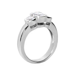 Thin 14K White Gold Women's Diamond Ring 1.50ct 6 Thin 14K White Gold Women's Diamond Ring 1.50ct -Urban Jewels Shop 14k gold womens diamond ring 150ct p 29128 back white