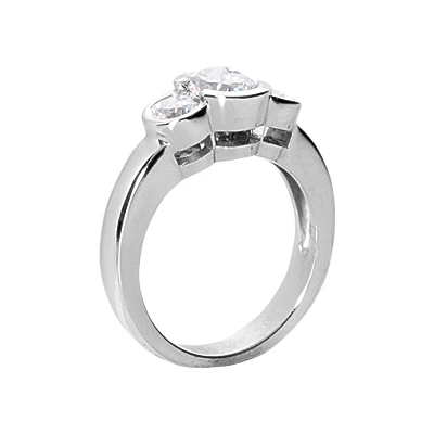 Thin 14K White Gold Women's Diamond Ring 1.50ct 3 Thin 14K White Gold Women's Diamond Ring 1.50ct - Image 3