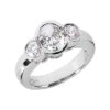 Thin 14K White Gold Women's Diamond Ring 1.50ct