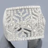14K White Gold Women's Pave Diamond Ring 1.35ct