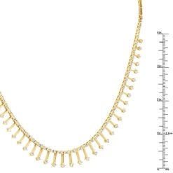 14K White Gold Women's Round Diamond Necklace 4.44ct -Urban Jewels Shop 14k gold womens round diamond necklace 444ct rulerye