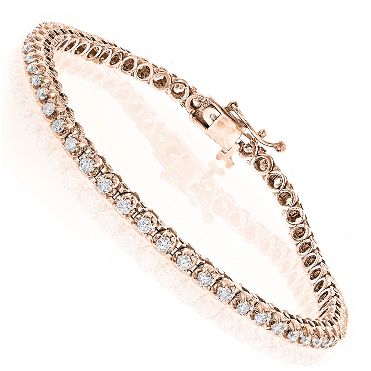 14K White Gold Women's Round Diamond Tennis Bracelet 1.80ct 3 14K White Gold Women's Round Diamond Tennis Bracelet 1.80ct - Image 3