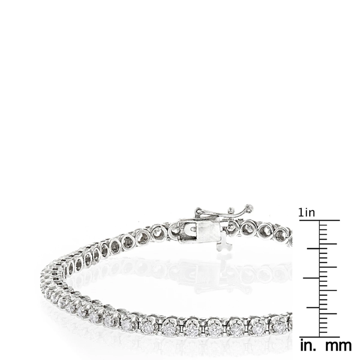 14K White Gold Women's Round Diamond Tennis Bracelet 1.80ct 6 14K White Gold Women's Round Diamond Tennis Bracelet 1.80ct - Image 6