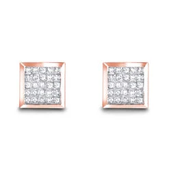 14K White Gold Invisible Set Princess Diamond Stud Earrings 0.55ct -Urban Jewels Shop 14k invisible set princess diamond stud earrings 060ct p 6163 ro