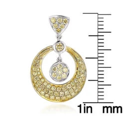 14K Yellow Gold Natural Yellow Diamond Drop Earrings 1.33ct -Urban Jewels Shop 14k natural yellow diamond drop earrings 133ct p 40644 ruler