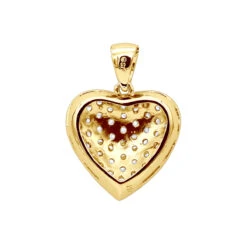 Large 14K White Gold Pave Diamond Heart Pendant 4 Carats 12 Large 14K White Gold Pave Diamond Heart Pendant 4 Carats -Urban Jewels Shop 14k pave large diamond heart pendant 4ct p 22430 backye