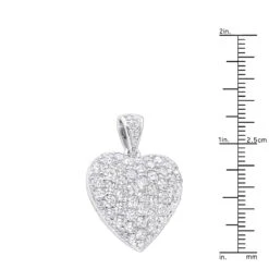 Large 14K White Gold Pave Diamond Heart Pendant 4 Carats 15 Large 14K White Gold Pave Diamond Heart Pendant 4 Carats -Urban Jewels Shop 14k pave large diamond heart pendant 4ct p 22430 rulerwh