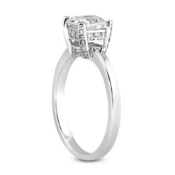 14K White Gold Princess Cut Diamond Engagement Ring 0.84ct 9 14K White Gold Princess Cut Diamond Engagement Ring 0.84ct -Urban Jewels Shop 14k princess cut diamond engagement ring 084ct p 35115 back white 20220420 20220426