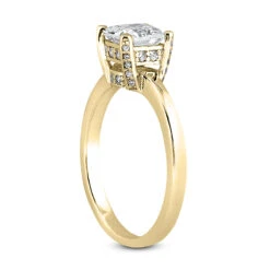 14K White Gold Princess Cut Diamond Engagement Ring 0.84ct 10 14K White Gold Princess Cut Diamond Engagement Ring 0.84ct -Urban Jewels Shop 14k princess cut diamond engagement ring 084ct p 35115 back yellow 20220420 20220426