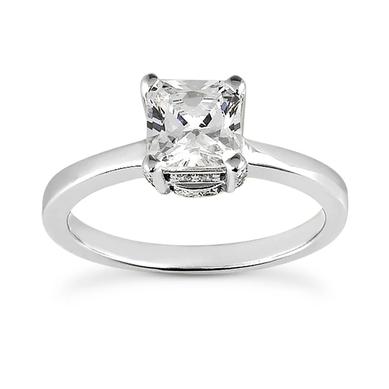 14K White Gold Princess Cut Diamond Engagement Ring 0.84ct 1 14K White Gold Princess Cut Diamond Engagement Ring 0.84ct