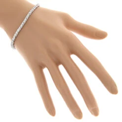 Round Diamond Women's Tennis Bracelet 14K White Gold 1 1/2ct 10 Round Diamond Women's Tennis Bracelet 14K White Gold 1 1/2ct -Urban Jewels Shop 14k round diamond tennis bracelet 14k gold 1 12ct p 22290 bodwh