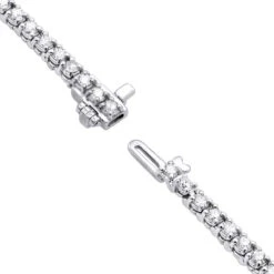 14K White Gold Round Diamond Tennis Bracelet For Women 3.55ct With 4 Prong Setting 15 14K White Gold Round Diamond Tennis Bracelet For Women 3.55ct With 4 Prong Setting -Urban Jewels Shop 14k round diamond tennis bracelet 355ct p 22423 backwh