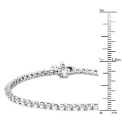 14K White Gold Round Diamond Tennis Bracelet For Women 3.55ct With 4 Prong Setting 21 14K White Gold Round Diamond Tennis Bracelet For Women 3.55ct With 4 Prong Setting -Urban Jewels Shop 14k round diamond tennis bracelet 355ct p 22423 rulerwh