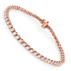 Round G VS Diamond Tennis Bracelet 4.4ct 14K White Gold -Urban Jewels Shop 14k round diamond tennis bracelet 440ct p 22480 ro