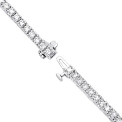 14K White Gold Round Diamond Tennis Bracelet For Women 5 Carats 12 14K White Gold Round Diamond Tennis Bracelet For Women 5 Carats -Urban Jewels Shop 14k round diamond tennis bracelet 5ct p 22422 backwh